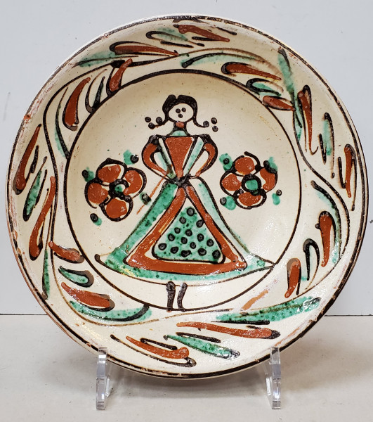 Farfurie din ceramica, Vama, Maramures, Secol 20