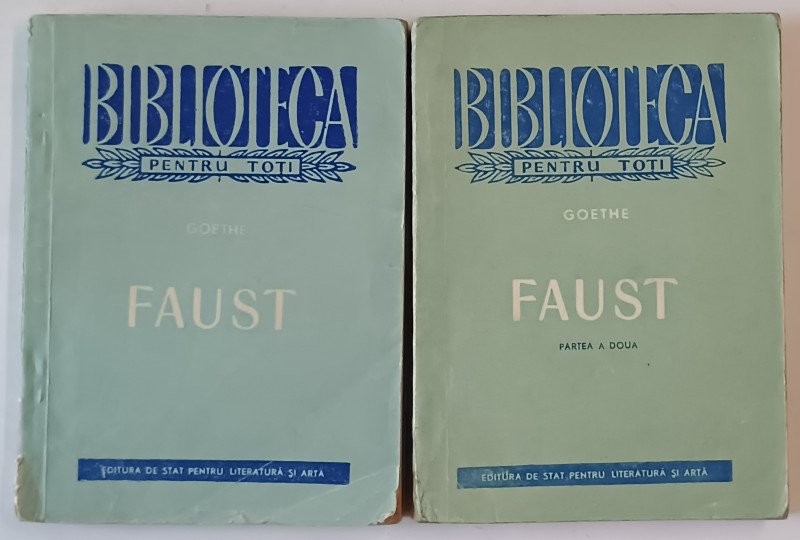 FAUST , PARTILE I - II de GOETHE , 1959 *MINIMA UZURA