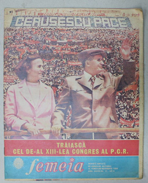 FEMEIA , REVISTA EDITATA DE CONSILIUL NATIONAL AL FEMEILOR , NR. 11 , 1984