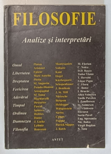 FILOSOFIE.ANALIZE SI INTERPRETARI , 1997