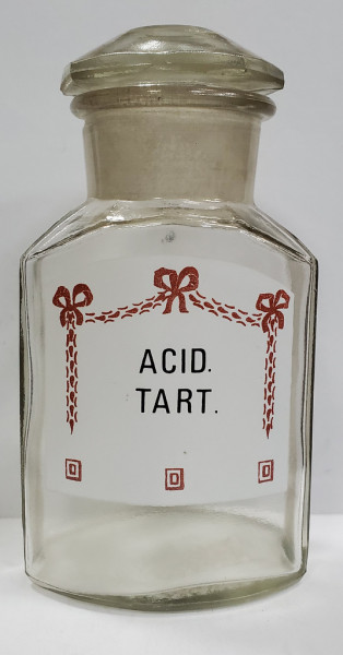 Flacon din sticla pentru farmacie,  ACID. TART.