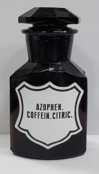 Flacon din sticla pentru farmacie, AZOPHEN. COFFEIN. CITRIC.