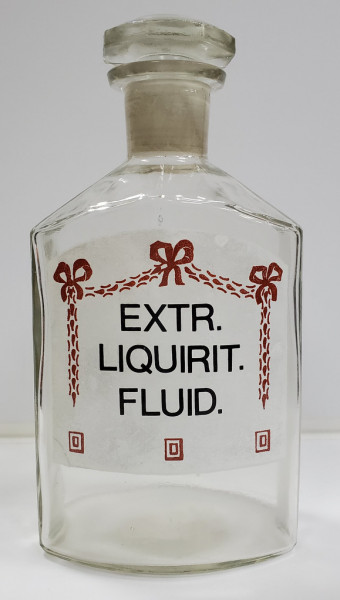 Flacon din sticla pentru farmacie, EXTR. LIQUIRIT. FLUID.