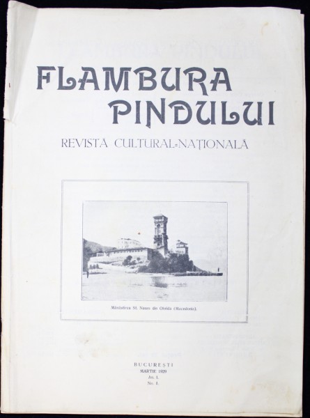 FLAMBURA PINDULUI, REVISTA CULTURAL-NATIONALA , ANUL 1, No. 1 - BUCURESTI, 1929