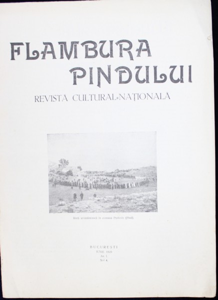 FLAMBURA PINDULUI, REVISTA CULTURAL-NATIONALA , ANUL 1, No. 4 - BUCURESTI, 1929