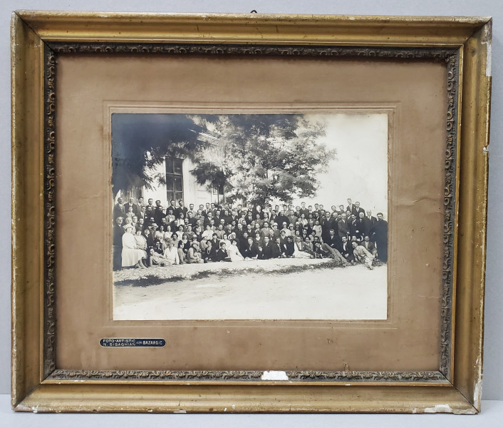FOTO - ARTISTIC N. SISAGHIAN , BAZARGIC , ADUNAREA  ASOCIATIEI ' CALIACRA ' , CORPUL DIDACTIC FOTOGRAFIE DE GRUP , IN EXTERIOR , DOMNI SI DOAMNE , IULIE 1930