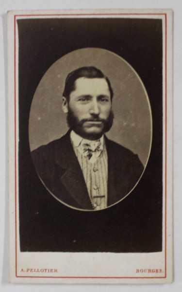 FOTOGRAF A . PELLOTIER , BOURGES , BARBAT CU BARBA , SFARSITUL SEC. XIX