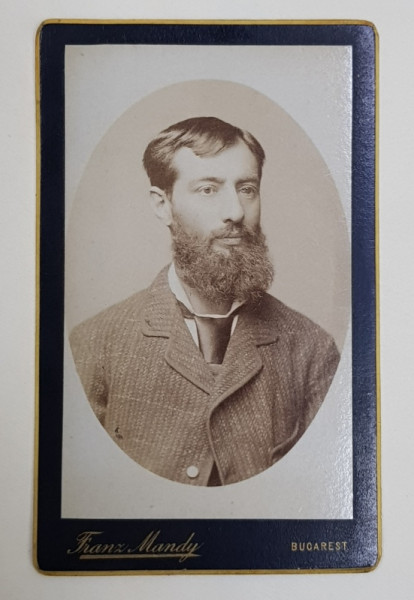 FOTOGRAF FRANZ MANDY , BARBAT EVREU , CU BARBA , FOTOGRAFIE TIP C.D.V.