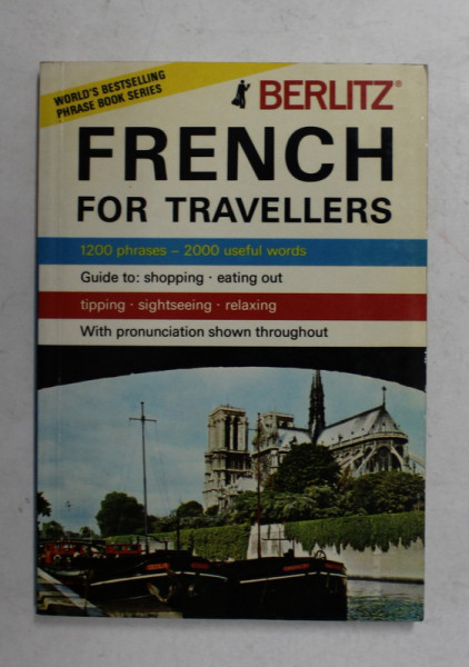 FRENCH FOR TRAVELLERS - 1200 PHRASES - 2000 USEFUL WORDS , ANII  '80