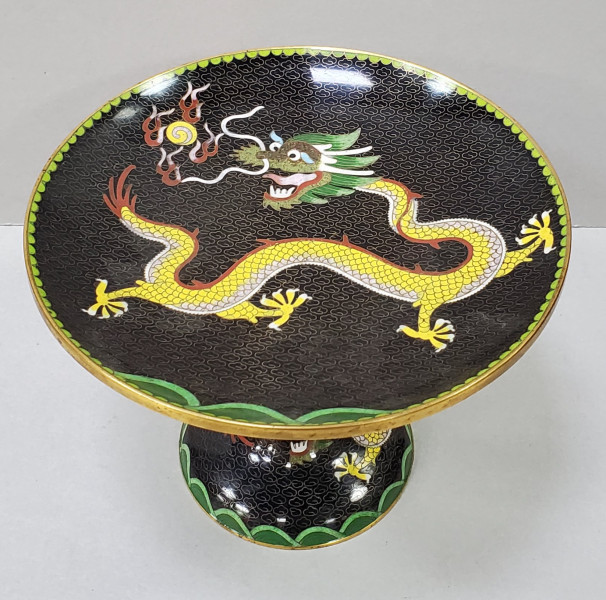 Fructiera din metal tip Cloisonne, China, Secol XX