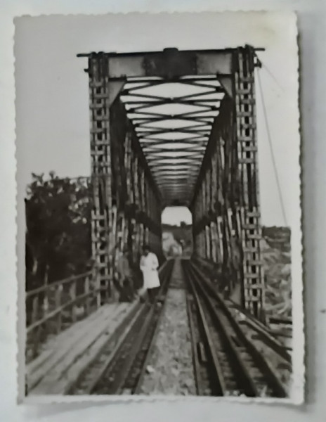 GALATI , POD CU CALE FERATA , FOTOGRAFIE , DATATA 1947
