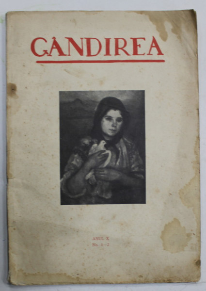 GANDIREA , ANUL X, NR. 1-2 , IANUARIE - FEBRUARIE , 1930