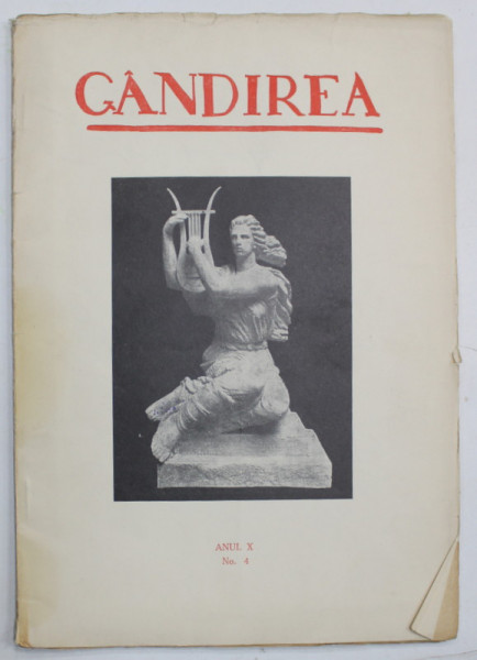GANDIREA , ANUL X, NR.4 , APRILIE , 1930