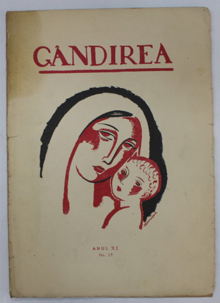 GANDIREA , REVISTA LUNARA , NR. 12 , ANUL XI , 1931
