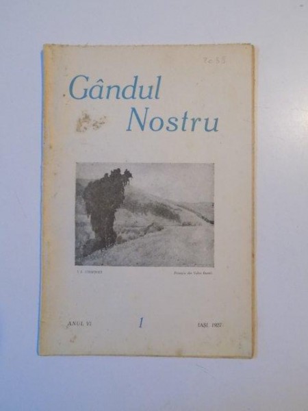 GANDUL NOSTRU, ANUL VI, NR. 1 1927