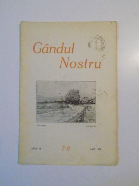 GANDUL NOSTRU, ANUL VI, NR. 7-8 1927