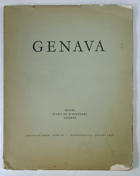 GENAVA , MUSEE D 'ART ET D 'HISTOIRE , GENEVE : LES PEINTRES SUR EMAIL GENEVOIS AU XVIII e et XVIII e SIECLE , 1958