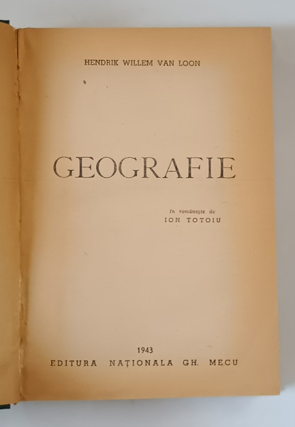 GEOGRAFIE de HENDRIK WILLEM VAN LOON , 1943