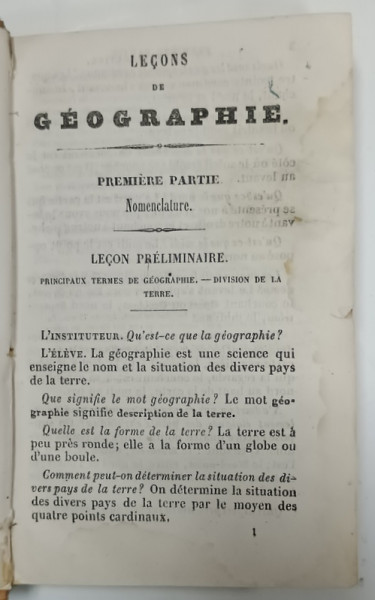 GEOGRAPHIE de L ' ABBE GAULTIER , MIJLOCUL SEC. XIX