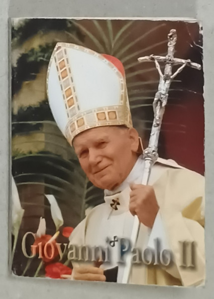 GIOVANNI PAOLO II , MINIALBUM CU 14 FOTOGRAFII COLOR , ANII '70 , TEXT IN LIMBA ITALIANA