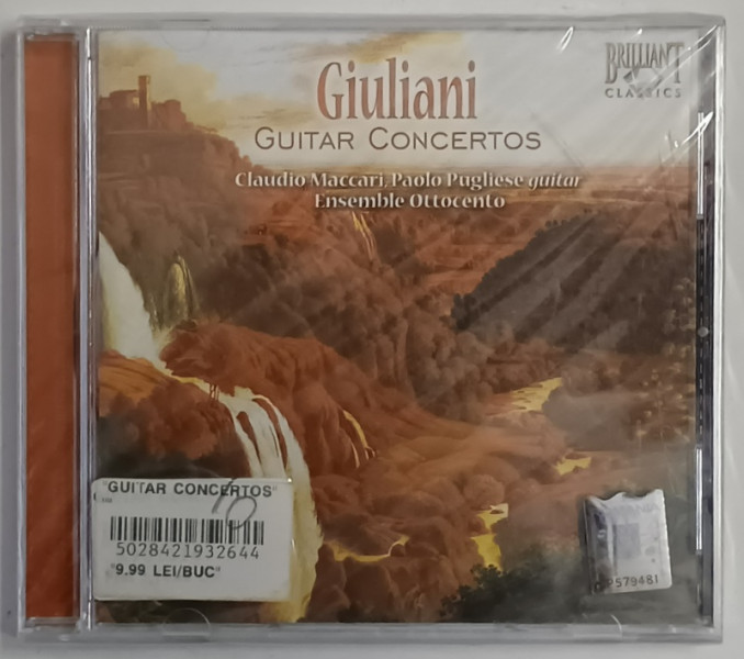 GIULIANI , GUITAR CONCERTOS , CLAUDIO MACCARI , PAOLO PUGLIESE , GUITAR , ENSEMBLE OTTOCENTO , CD AUDIO  SIGILAT , 2002