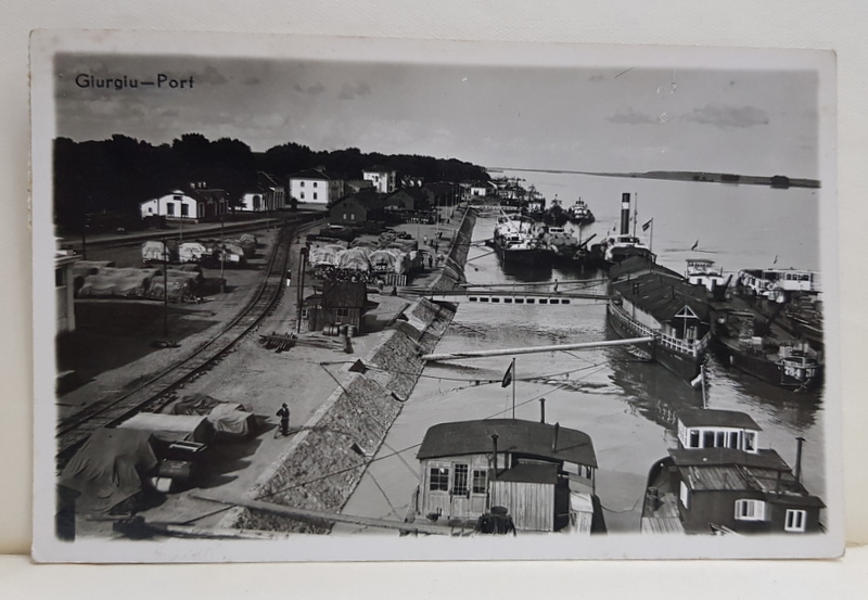 GIURGIU , PORTUL , FOTOGRAFIE TIP CARTE POSTALA , 1939