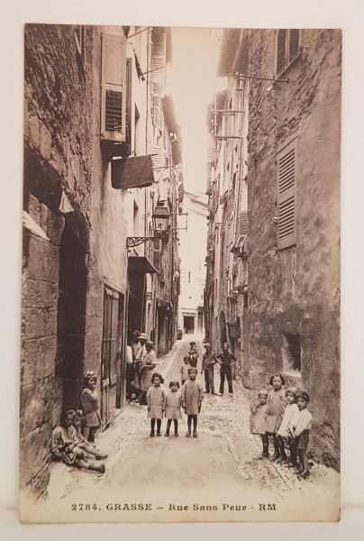 GRASSE , RUE SAND PEUR , CARTE POSTALA , 1929