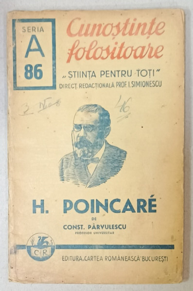 H. POINCARE de CONST. PARVULESCU , 1941