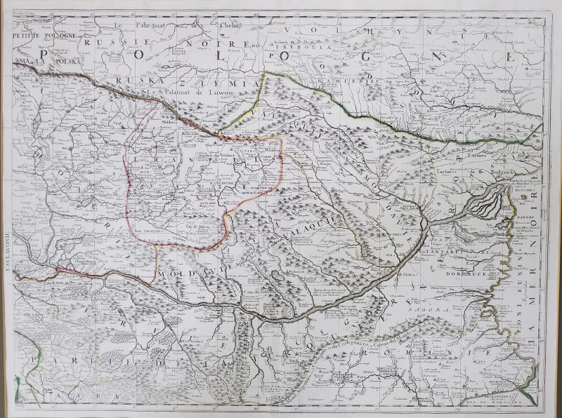 Harta Bazinului Fluviului Dunarea, Partea Estica - 1688