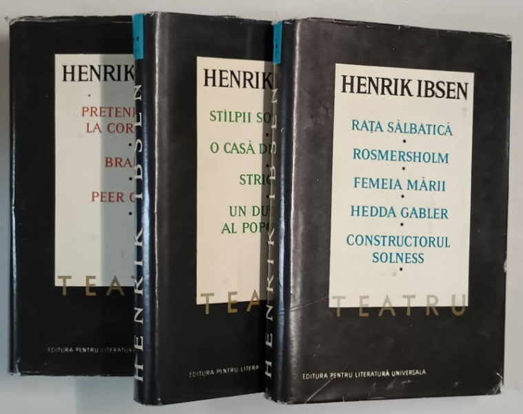 HENRIK IBSEN - TEATRU   VOL.I-III  1966 *EDITIE CARTONATA