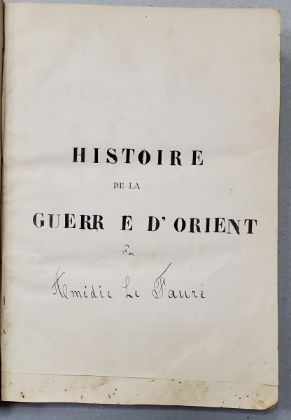 Histoire de la Guerre d'Orient