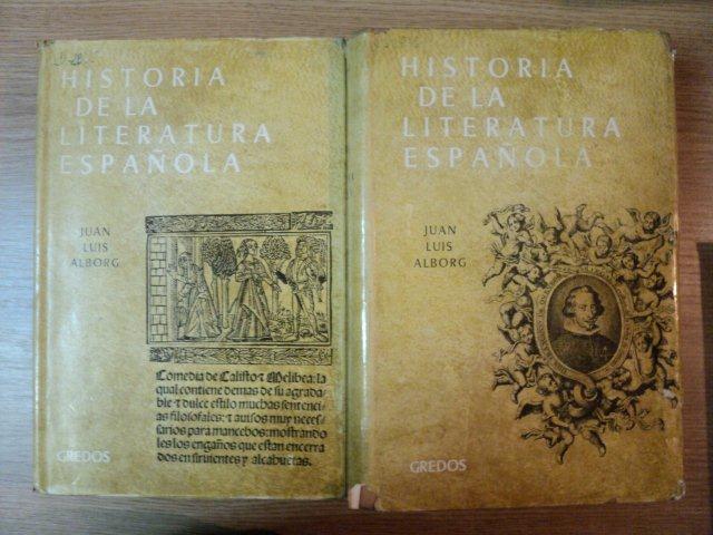 HISTORIA DE LA LITERATURA ESPANOLA VOL I , II de JUAN LUIS ALBORG , 1966