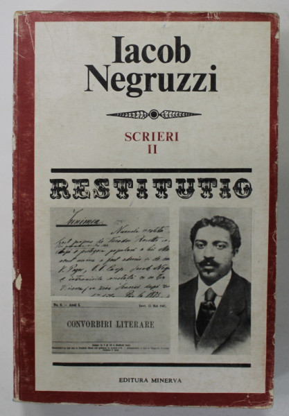 IACOB NEGRUZZI , SCRIERI , VOLUMUL II , 1983