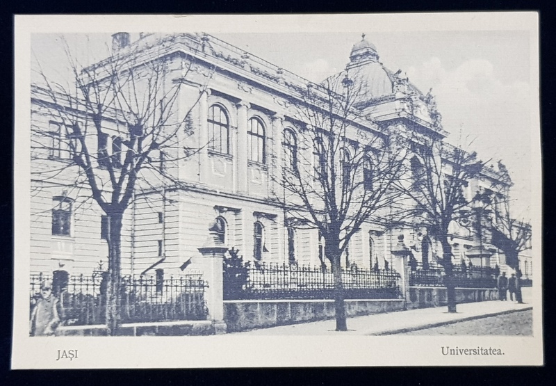 IASI - UNIVERSITATEA , CARTE POSTALA ILUSTRATA , MONOCROMA, NECIRCULATA , PERIOADA INTERBELICA