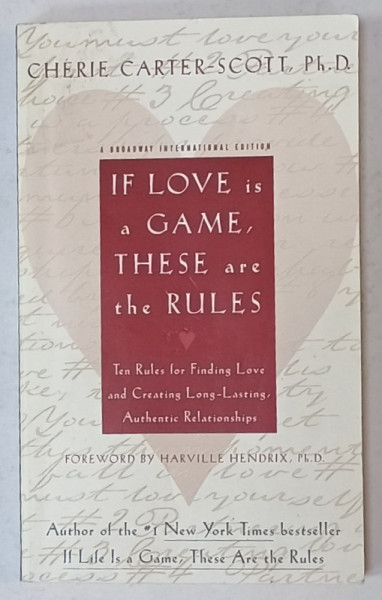 IF LOVE IS A GAME , THESE ARE THE RULES by CHERIE CARTER SCOTT , 1999