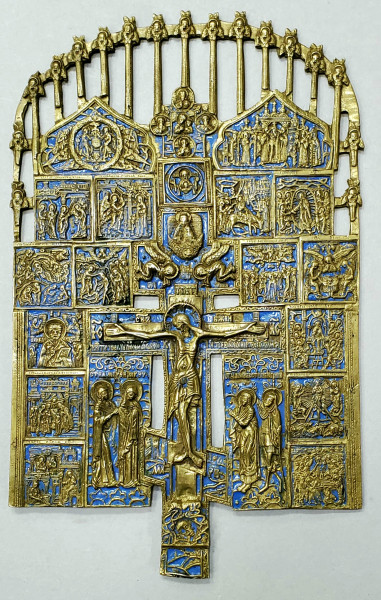 Iisus Rastignit, Crucifix din Bronz, Rusia, Secol 19