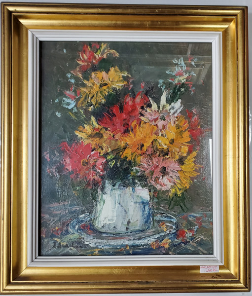 Ilie Ardelean (1926-1997) - Vas cu crizanteme