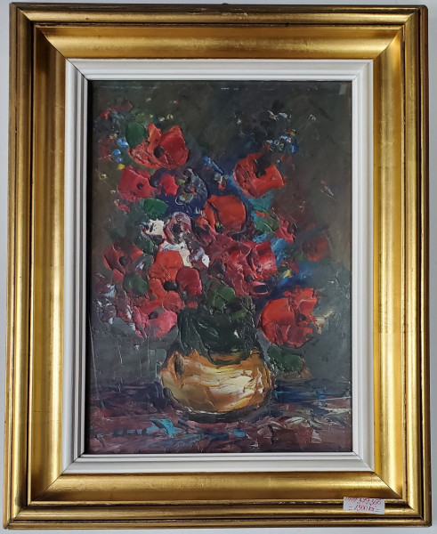Ilie Ardelean (1926-1997) - Vas cu flori de mac