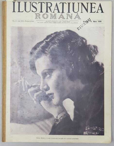 ILUSTRATIUNEA ROMANA  - REVISTA , ANUL VII , NO. 21,  15  MAI , 1935