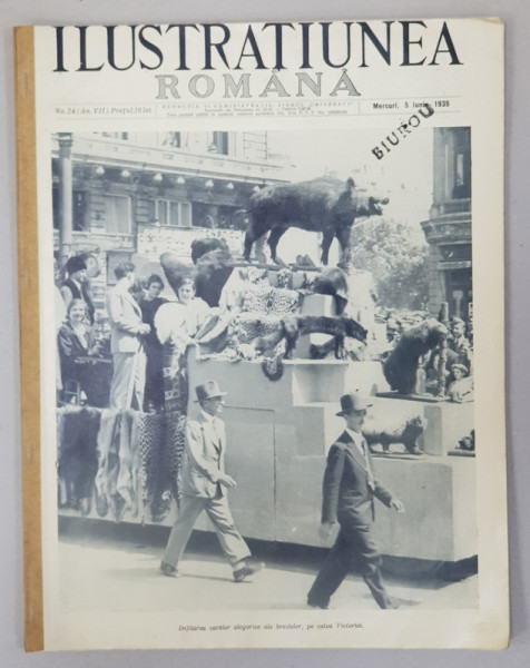 ILUSTRATIUNEA ROMANA  - REVISTA , ANUL VII , NO. 24,  5 IUNIE  , 1935