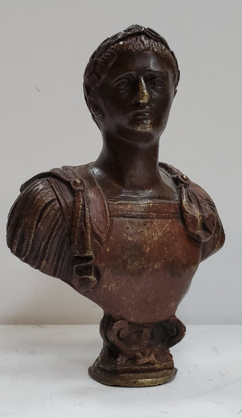 IMPARATUL ROMAN, TIBERIUS, SCULPTURA DIN BRONZ, FRANTA, SECOL 19