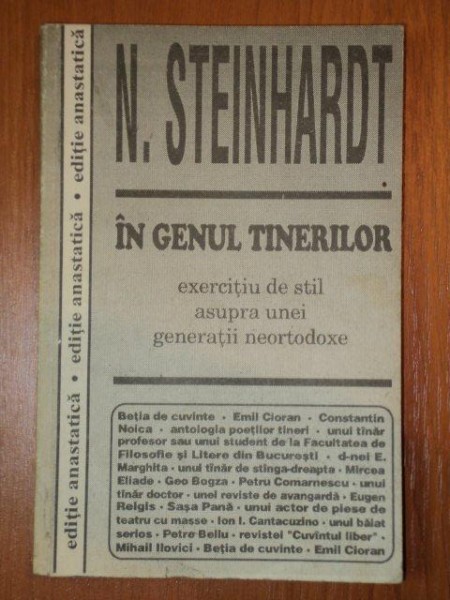 IN GENUL TINERILOR-N.STEINHARDT