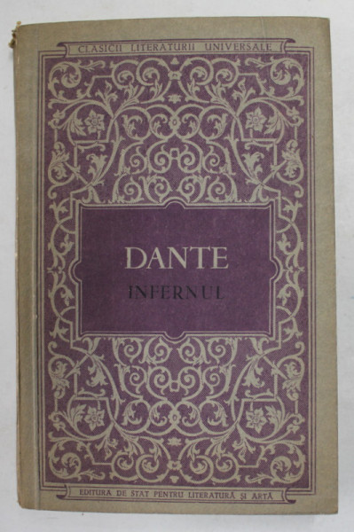 INFERNUL de DANTE ALIGHIERI , 1954 * PREZINTA HALOURI DE APA