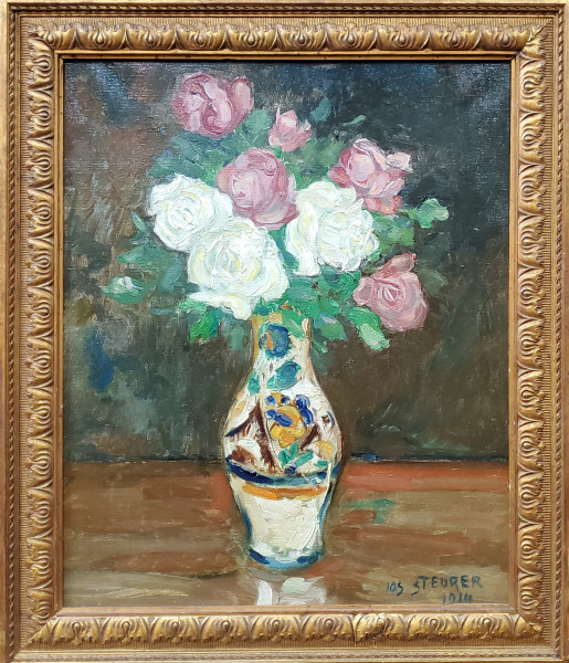 Iosif Steurer (1885-1971) - Canceu cu trandafiri, 1914