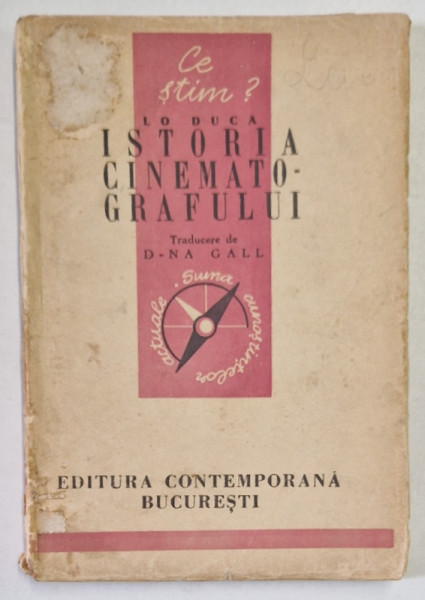 ISTORIA CINEMATOGRAFULUI de LO DUCA , 1943