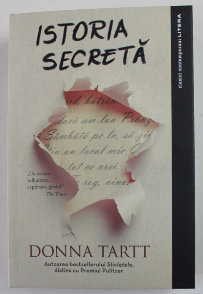 ISTORIA SECRETA , roman de DONNA TARTT , 2022
