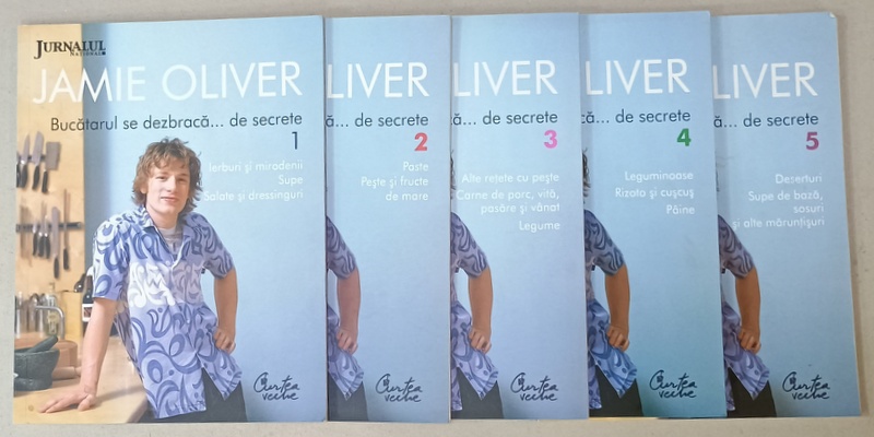 JAMIE OLIVER , SERIA ' BUCATARUL SE DEZBRACA DE SECRETE ' , VOLUMELE I - V , 2009