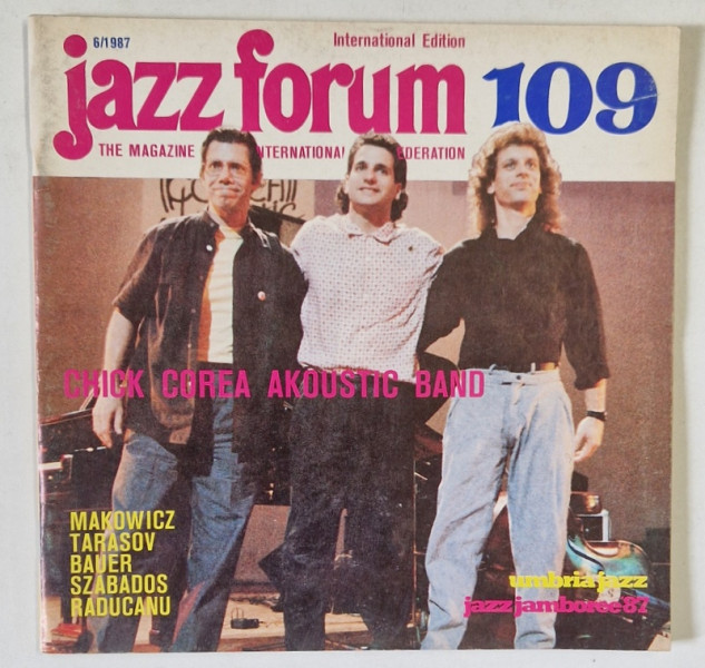 JAZZ FORUM , THE MAGAZINE OF THE INTERNATIONAL JAZZ FEDERATION , NO .109 , 1987