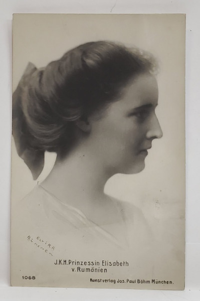 J.K. H. PRINZESSIN ELISABETH von RUMANIEN, PHOT. ELVIRA MUNCHEN , FORMAT CARTE POSTALA , INTERBELICA