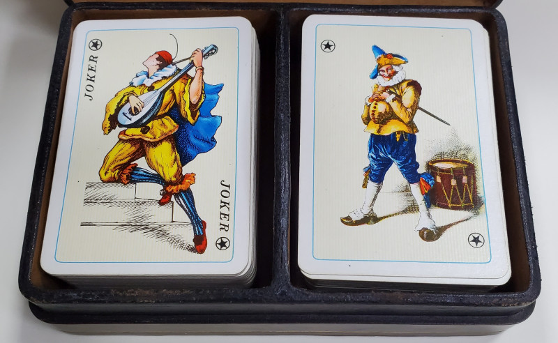 Joc de carti in cutia originala, minaturi, Perioada Interbelica